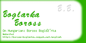 boglarka boross business card